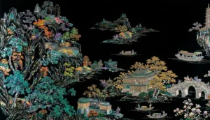 High-quality mother-of-pearl sheets prepared for intricate decorative furniture inlay.