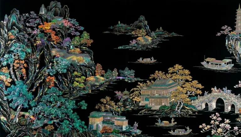 High-quality mother-of-pearl sheets prepared for intricate decorative furniture inlay.