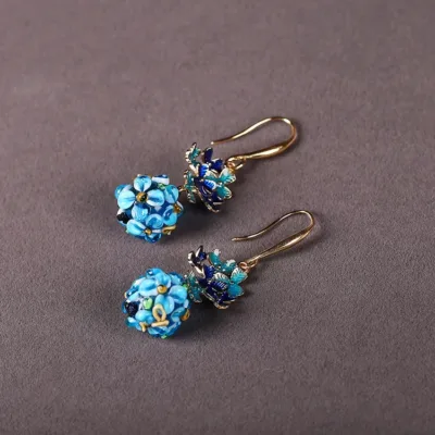 JTL002 cloisonné earrings