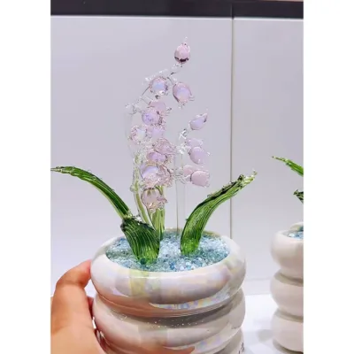 Glazed lily of the valley ornament