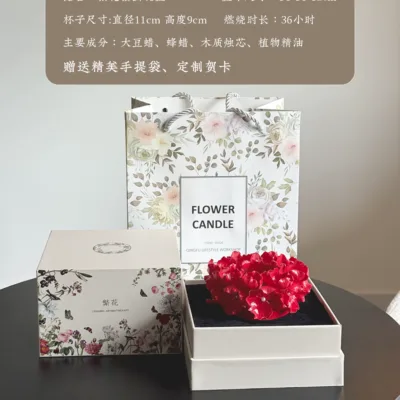 Flowers scented candles