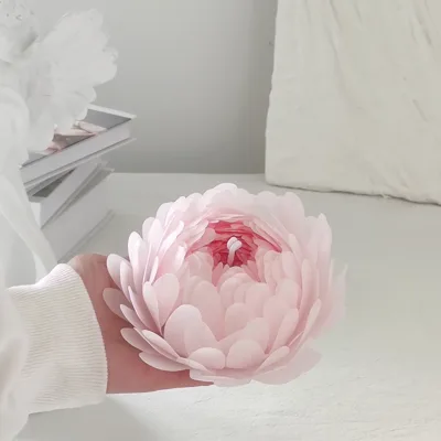 Peony scented candle flowers