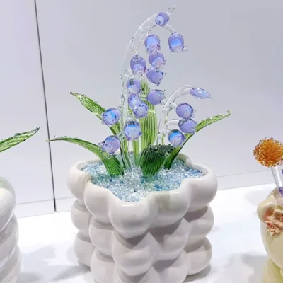 Glazed lily of the valley ornament