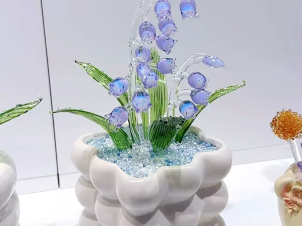 Glazed lily of the valley ornament