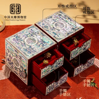 exquisite shell carving jewelry box