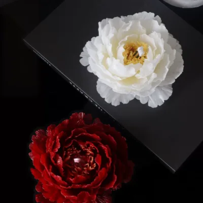 Handmade peony scented candle