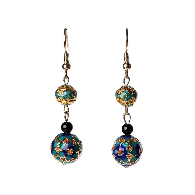 Cloisonné earrings