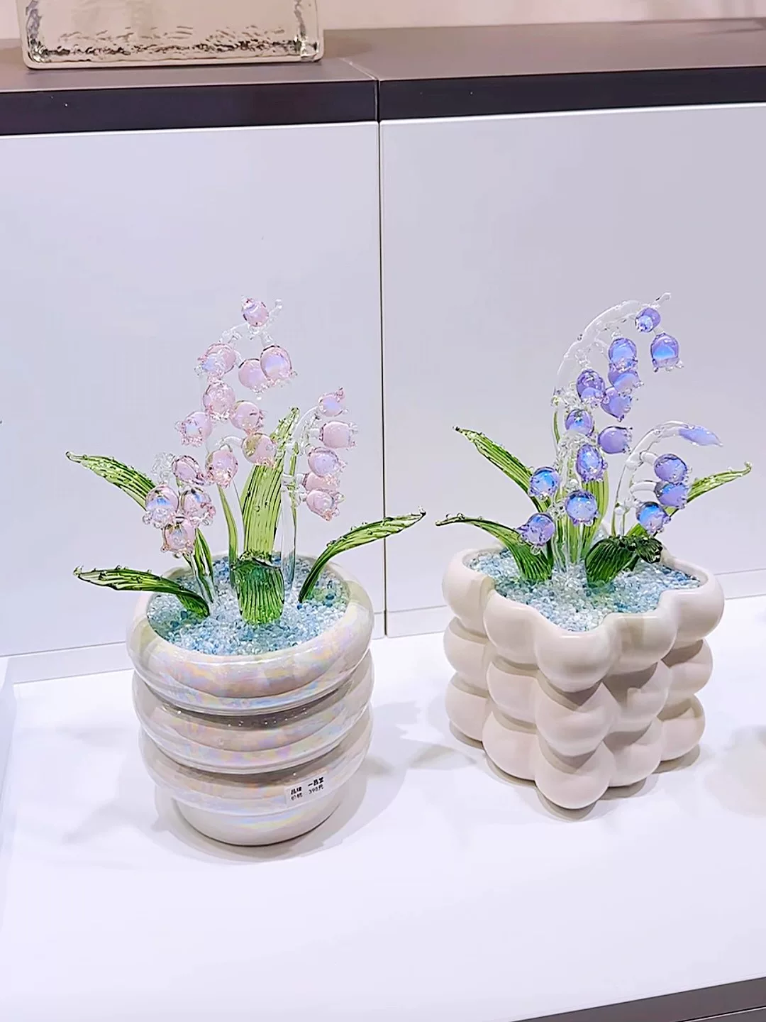 Glazed lily of the valley ornament