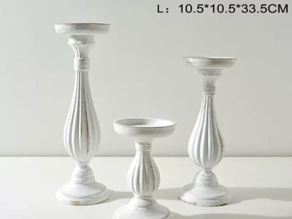 Glass candlesticks side view with handcrafted details