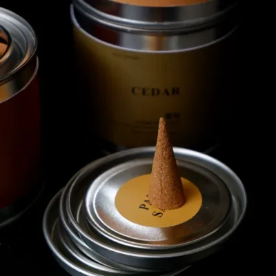 Handmade wooden tower incense natural plant cone incense