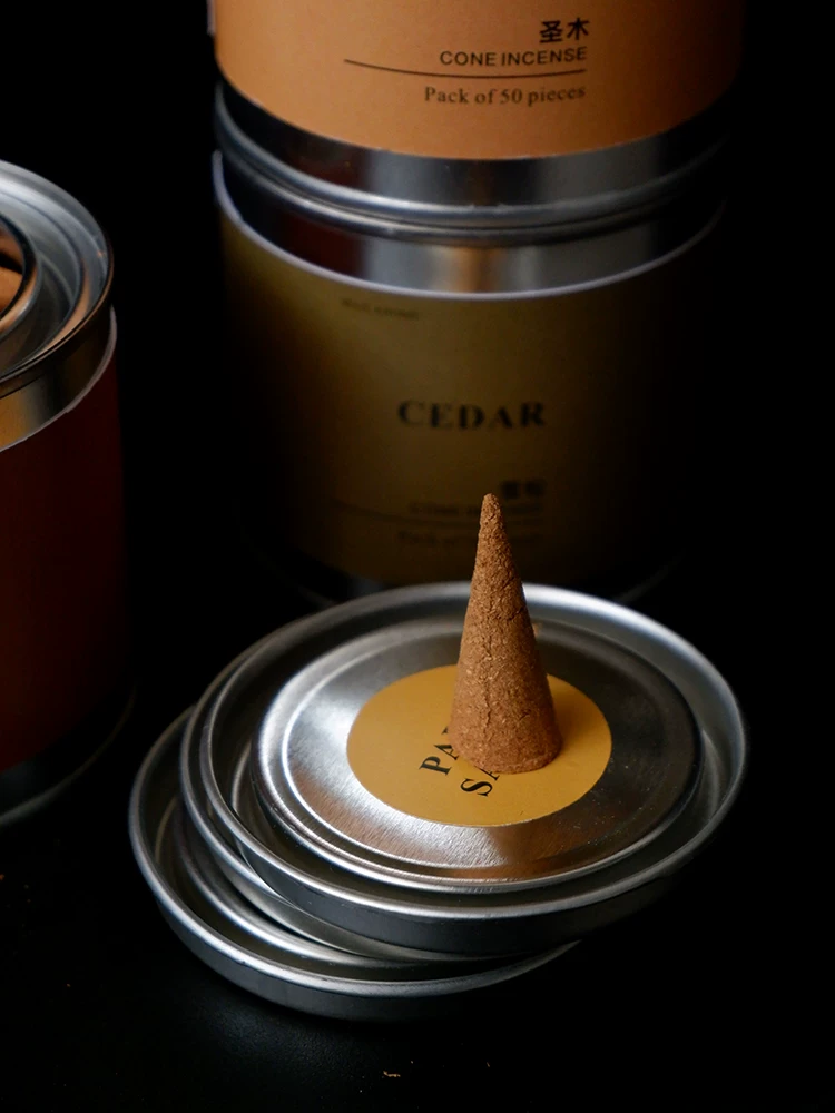 Handmade wooden tower incense natural plant cone incense