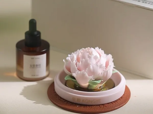 Porcelain flower diffuser stone