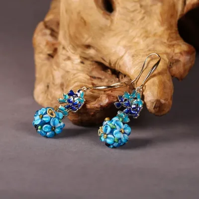 JTL002 cloisonné earrings