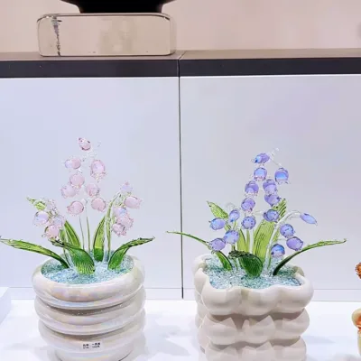 Glazed lily of the valley ornament