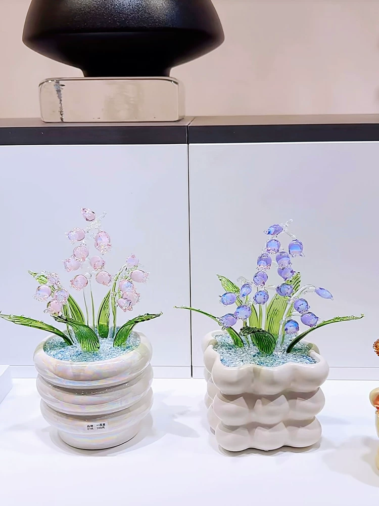 Glazed lily of the valley ornament