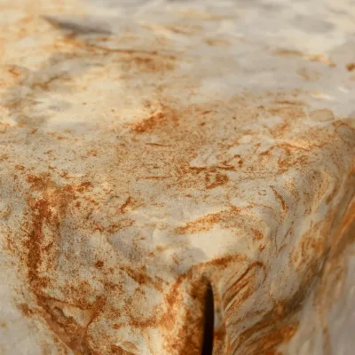 Black tea rust dyeing, plant dyeing, tie-dye fabric, pure cotton artisan hand-rolled edges technique detail