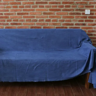 Tie-dye cotton canvas lifestyle display on natural backdrop