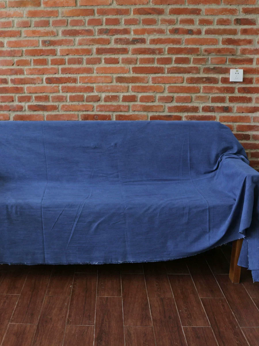 Tie-dye cotton canvas lifestyle display on natural backdrop