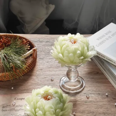 Peony scented candle flowers