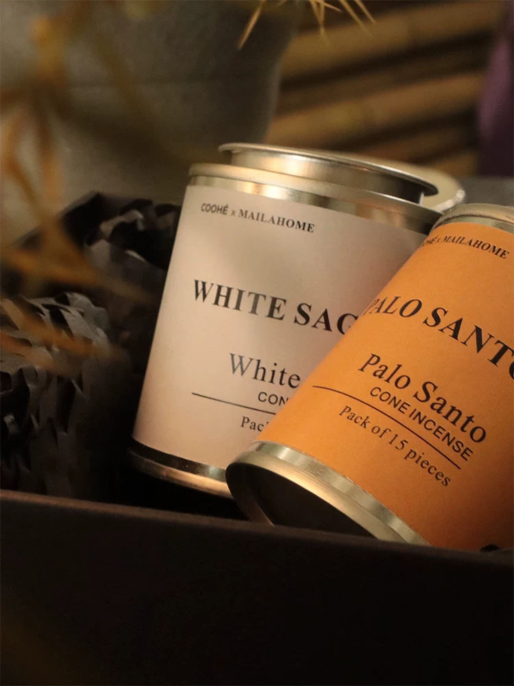 Handmade wooden tower incense natural plant cone incense