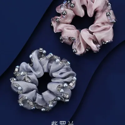 Minimalist S925 Silver Hair Ring detail view showing certified s925 sterling silver texture and finish