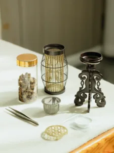 Imperial Pure Copper High-Foot Incense Burner dimensions and proportions view (~1.5kg (Solid Feel))