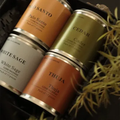 Handmade wooden tower incense natural plant cone incense