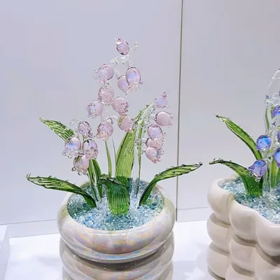 Glazed lily of the valley ornament