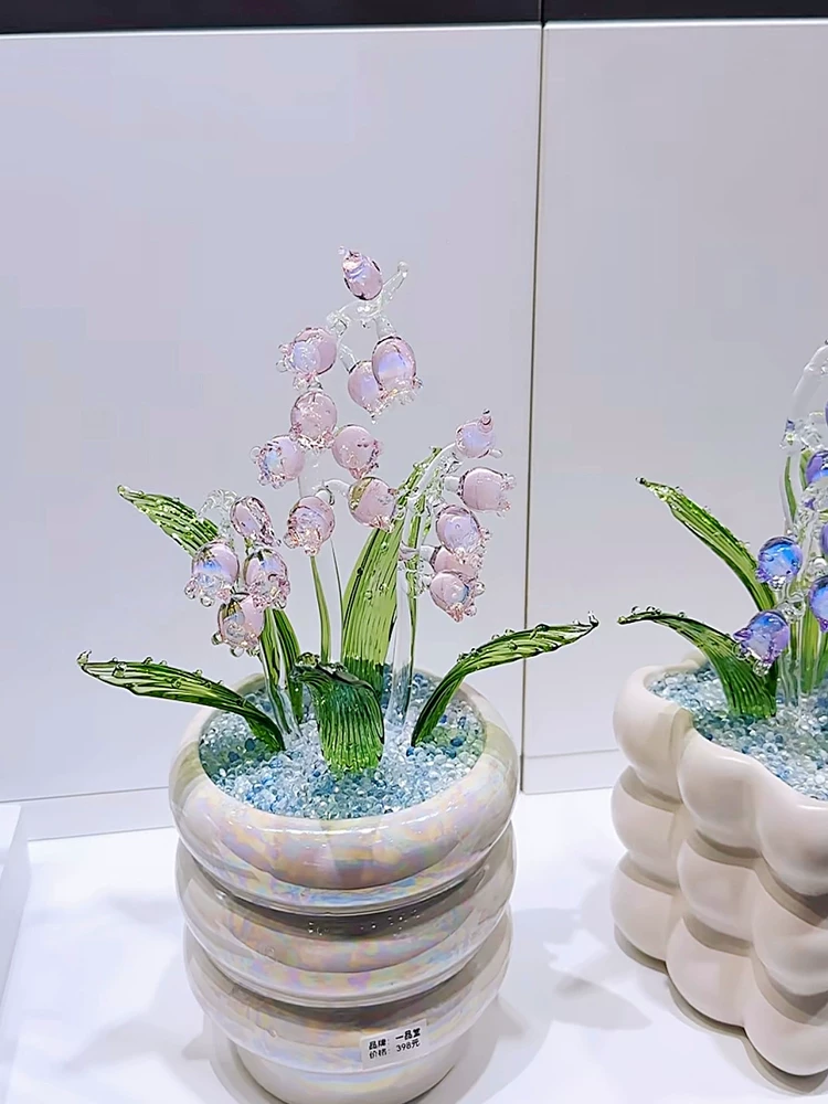 Glazed lily of the valley ornament