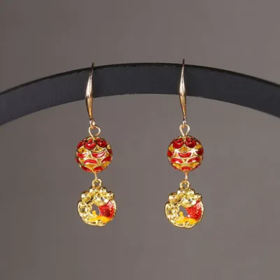 JTL003 cloisonné earrings