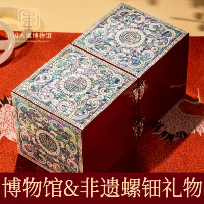 exquisite shell carving jewelry box
