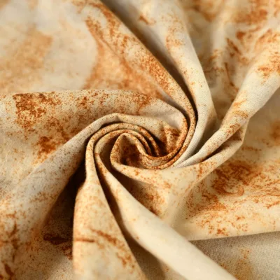 Black tea rust dyeing, plant dyeing, tie-dye fabric, pure cotton in elegant Ginkgoods gift packaging