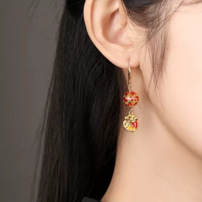 JTL003 cloisonné earrings