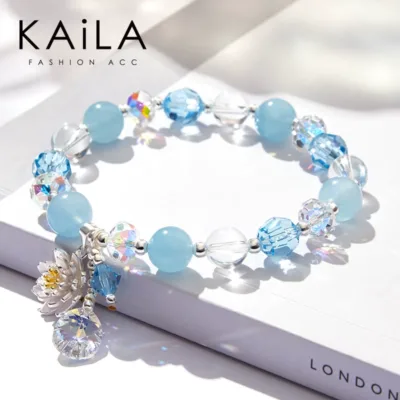 Lotus crystal bracelet
