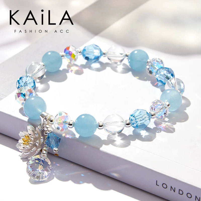 Lotus crystal bracelet
