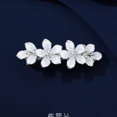 Heritage Silk Flower Hairpin Morning Dew in natural mulberry silk with traditional hand-folding