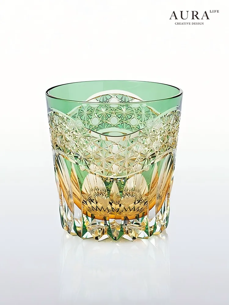 Aurora Series Hand-Carved Crystal Glass 2 Detail 1