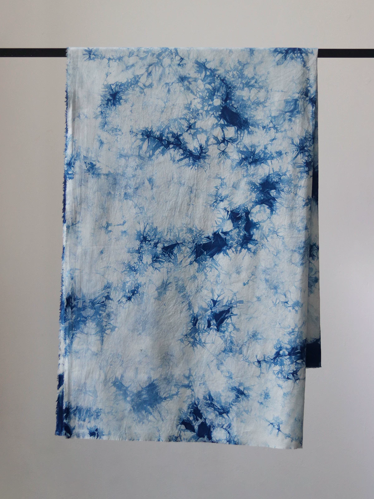 Heritage Indigo Tie-Dye Fabric artisan hand-rolled edges technique detail