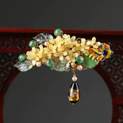 Osmanthus hairpins — artisan hair accessories by Ginkgoods