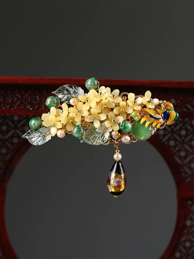 Osmanthus hairpins — artisan hair accessories by Ginkgoods