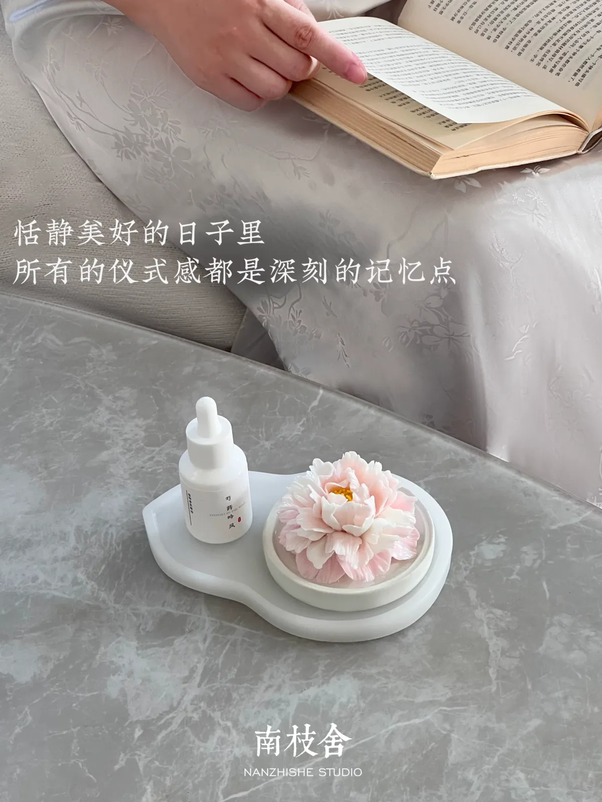 Peony ceramic flower - essential oil diffusion