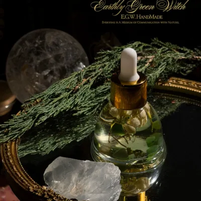 Herbal Infused Oil (with Natural Crystal Blocks)