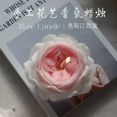 Austin rose scented candle