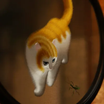 SX015 Su embroidery heterochromatic cat embroidery double-sided different colors