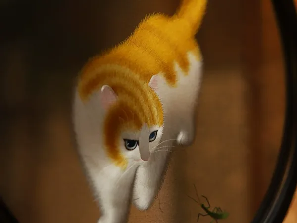 SX015 Su embroidery heterochromatic cat embroidery double-sided different colors