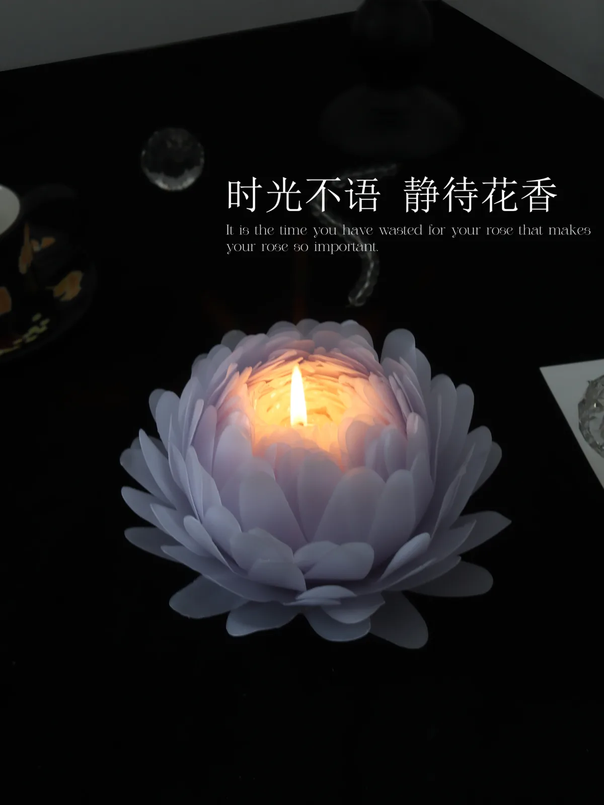 Purple peony scented candle