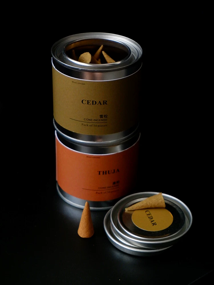 Handmade wooden tower incense natural plant cone incense