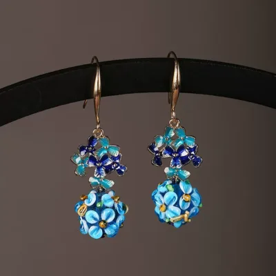JTL002 cloisonné earrings