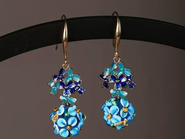 JTL002 cloisonné earrings