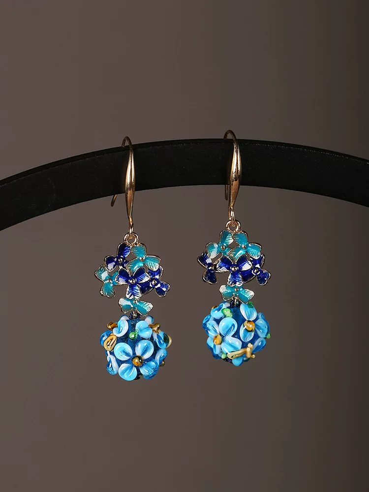 JTL002 cloisonné earrings